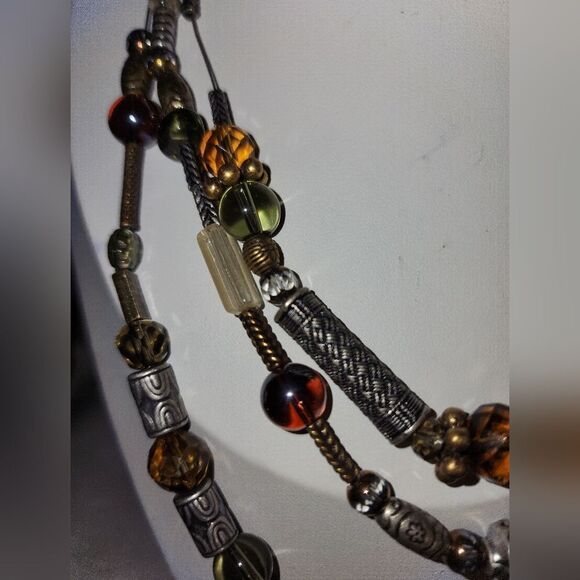 Rivera Elegant Multicolor Beaded Necklace 20"+4" - Picture 2 of 7